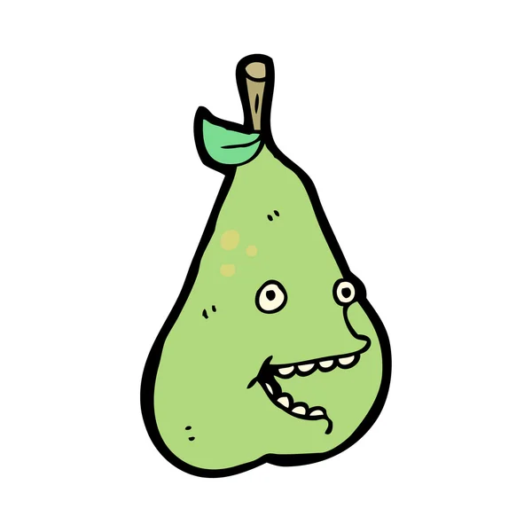 Ugly pear cartoon — Stockvector