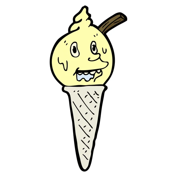 Карикатура на мороженое — стоковый вектор