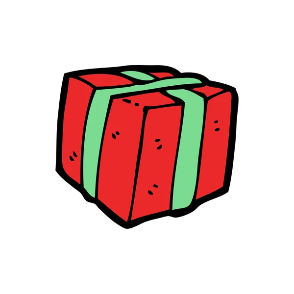 Cadeau de Noël dessin animé — Image vectorielle