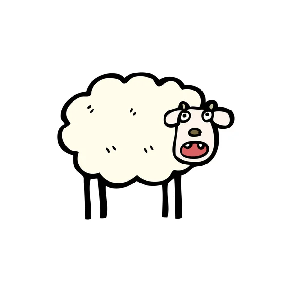 Cartoon sheep bleating — Stock Vector