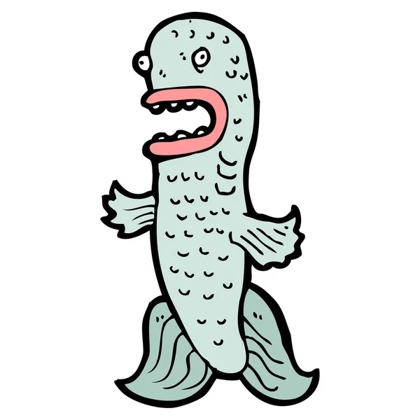 행복 한 물고기 만화 — 스톡 벡터
