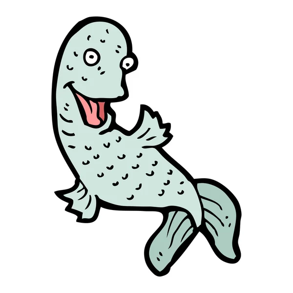 Šťastný ryb kreslený — Stockový vektor