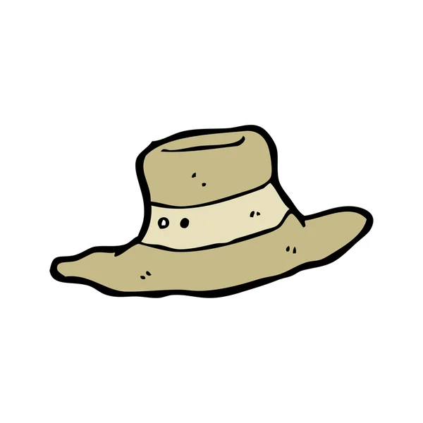 Hobo top sombrero de dibujos animados — Vector de stock