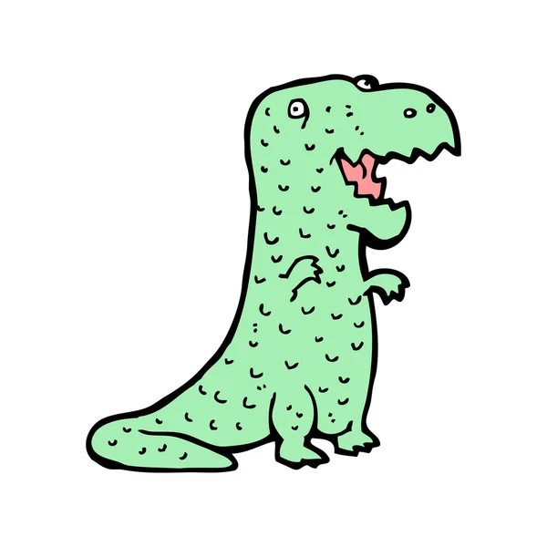 Cartone animato dinosauro felice — Vettoriale Stock