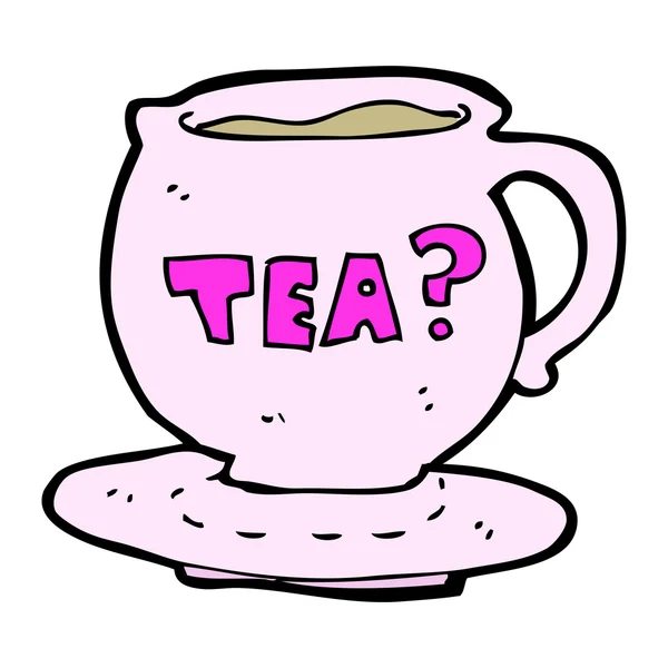 Filiżankę herbaty kreskówka — Wektor stockowy
