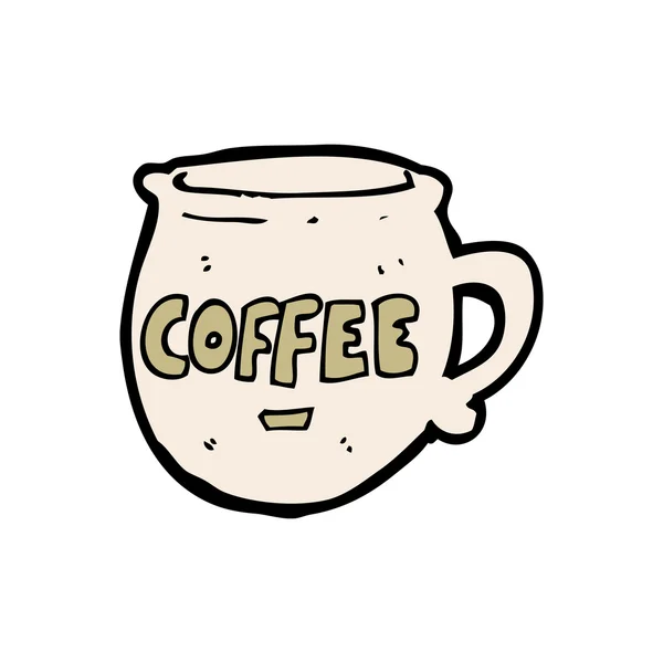 Café tasse dessin animé — Image vectorielle