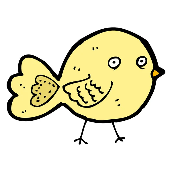 Oiseau jaune dessin animé — Image vectorielle