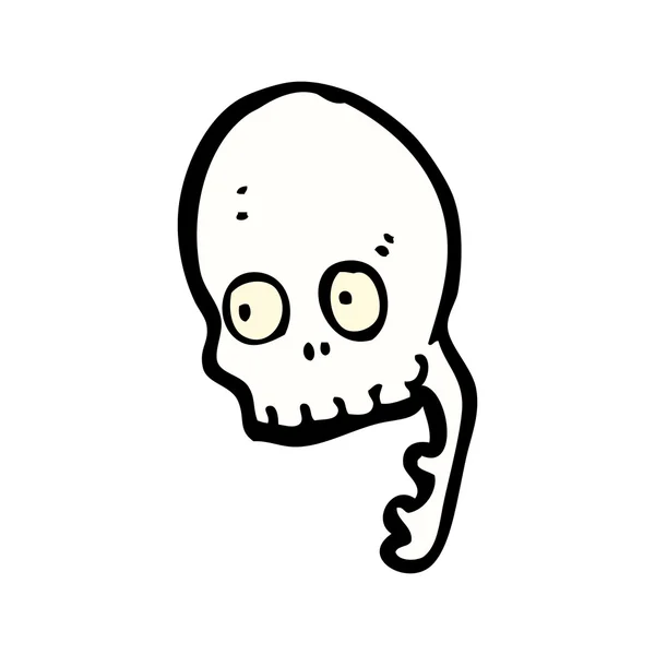 Lachen schedel cartoon — Stockvector