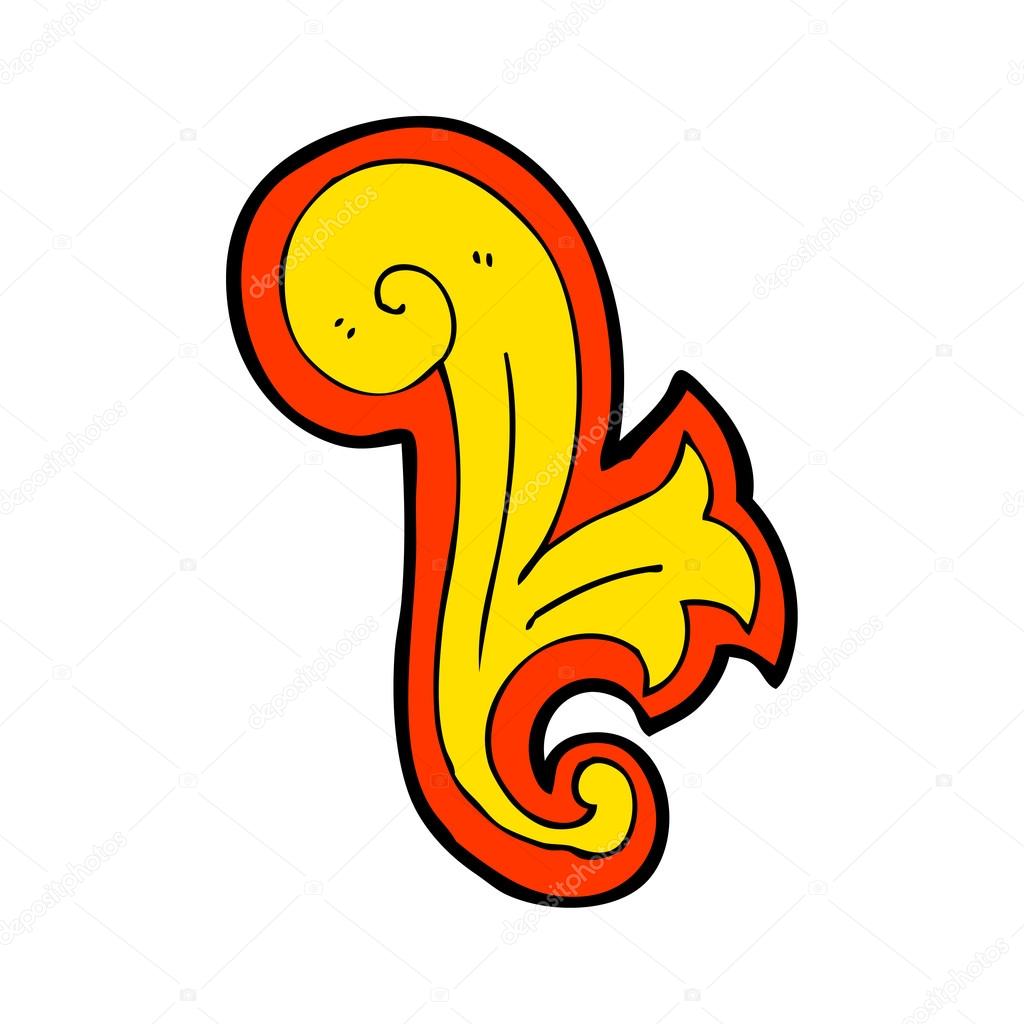 Red And Yellow Leaf Floral Design Element