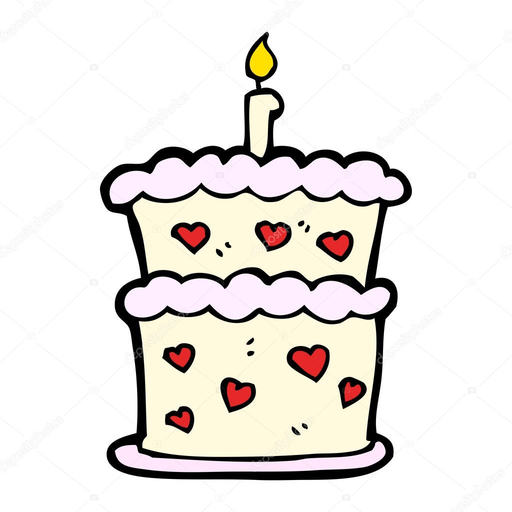 Cartoon birthday cake Stock Vector Image by ©lineartestpilot #14905279