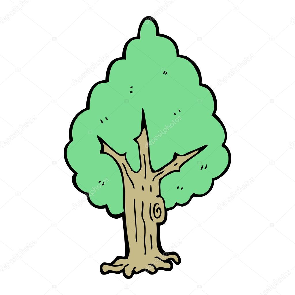 Tall Tree Cartoon Vector Image By C Lineartestpilot Vector Stock