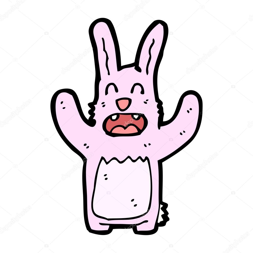 Scared Pink Rabbit