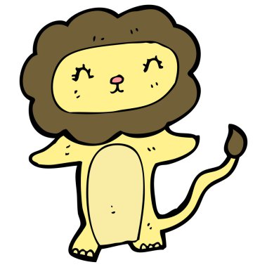 sevimli çizgi aslan