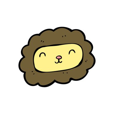 Tatlı aslan suratlı çizgi film.