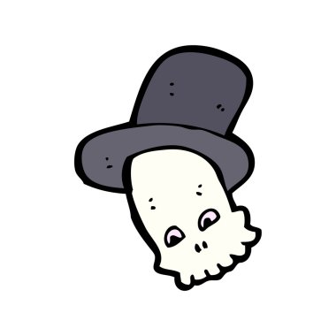 Posh kafatası karikatür