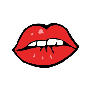 parlak dudaklar karikatür