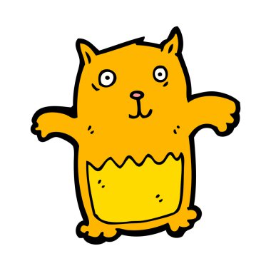 Yellow cat cartoon
