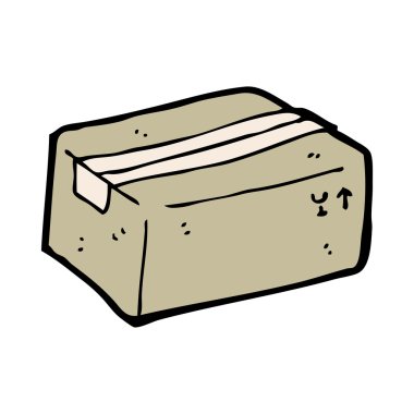 Teslimat kutusu karikatür