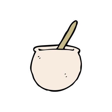 çorba kase karikatür