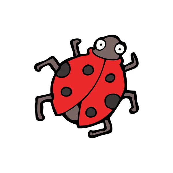 Escarabajo mariquita roja — Vector de stock