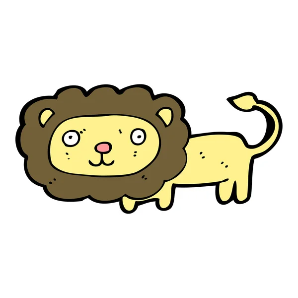 León de dibujos animados lindo — Vector de stock