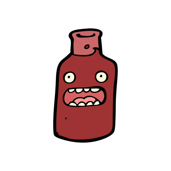 Garrafa de vinho personagem dos desenhos animados — Vetor de Stock