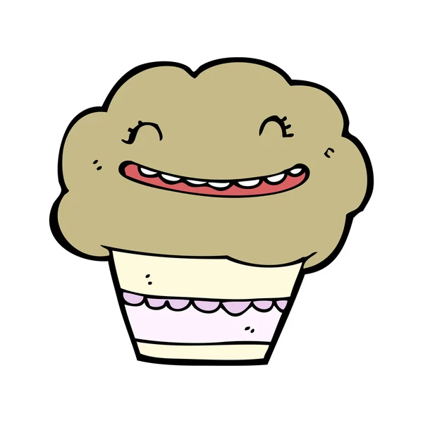 Bonita caricatura muffin — Vector de stock
