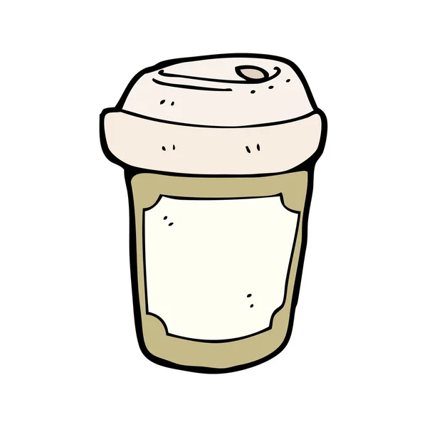 Kahve karikatür almak — Stok Vektör