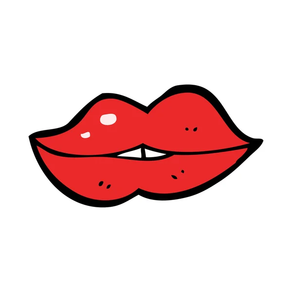 Sexy labios de dibujos animados — Vector de stock