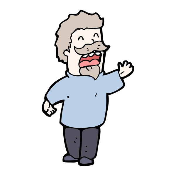 Man geven toespraak cartoon — Stockvector