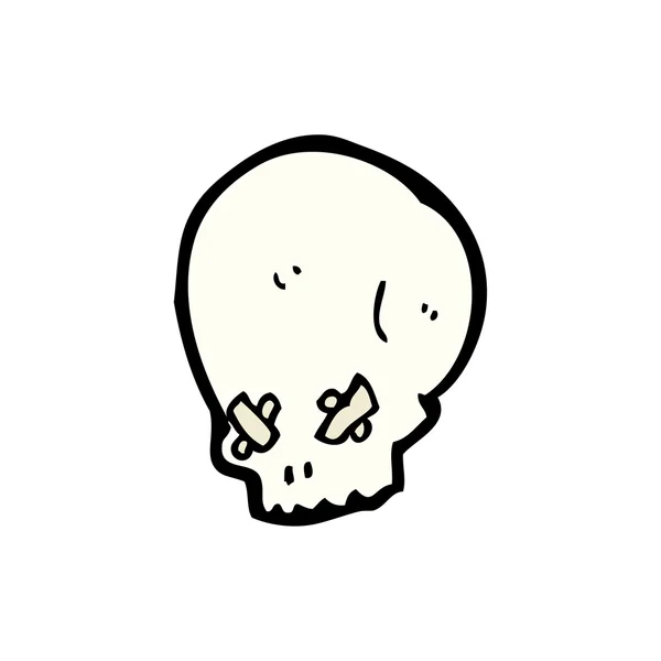 Spooky graffiti style skull cartoon — Stock Vector