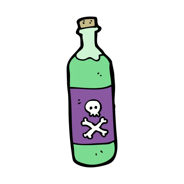 Маленька пляшка отруйного мультфільму — стоковий вектор