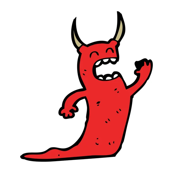 Dibujos animados del diablo cantando — Vector de stock