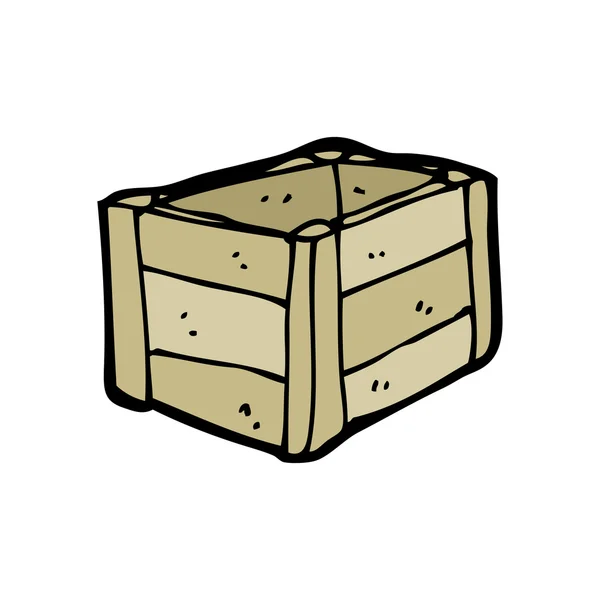 Wooden crate cartoon — Stock Vector