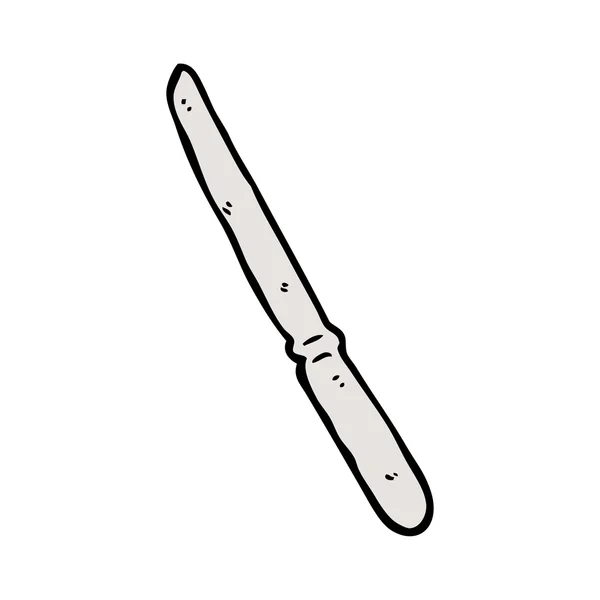 Coltello penna cartone animato — Vettoriale Stock