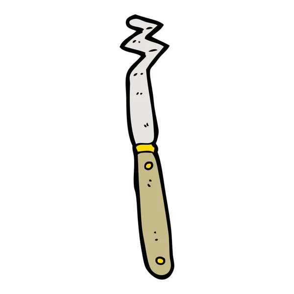 Böjd kniv cartoon — Stock vektor