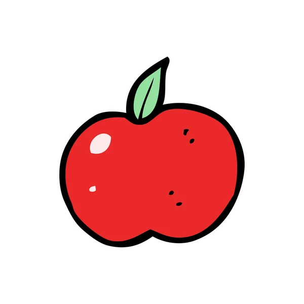 Hiny czerwone jabłko kreskówka — Wektor stockowy