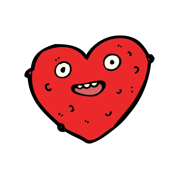 Personnage de dessin animé coeur — Image vectorielle