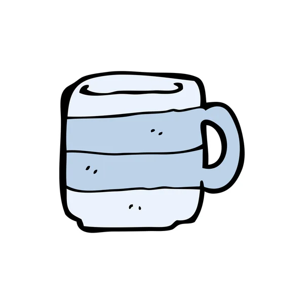 コーヒーのマグカップの漫画 — ストックベクタ