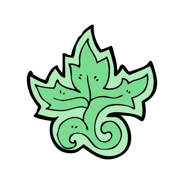 Leaf blommig tecknade design — Stock vektor