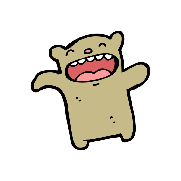 Laughing bear cartoon — Stock Vector