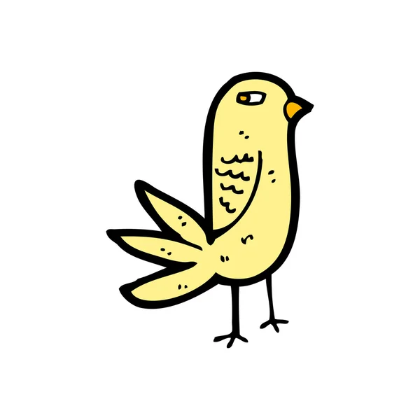 Staring bird cartoon character — Stock Vector