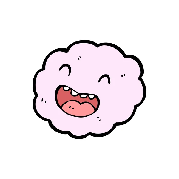 Happy little cloud cartoon - Stok Vektor