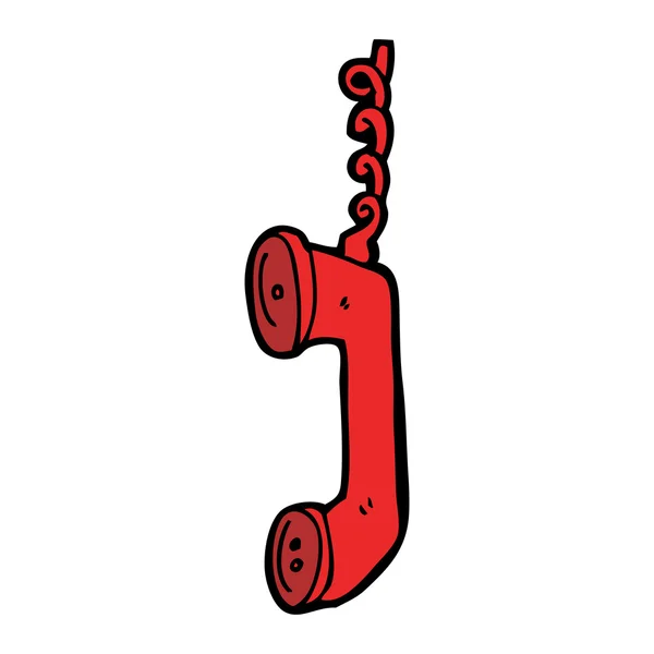 Retro telephone handset cartoon — Stock Vector