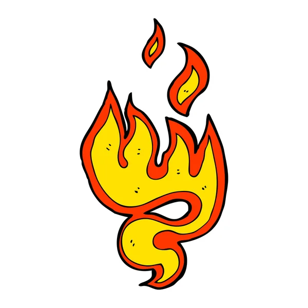 Caricature de flamme — Image vectorielle