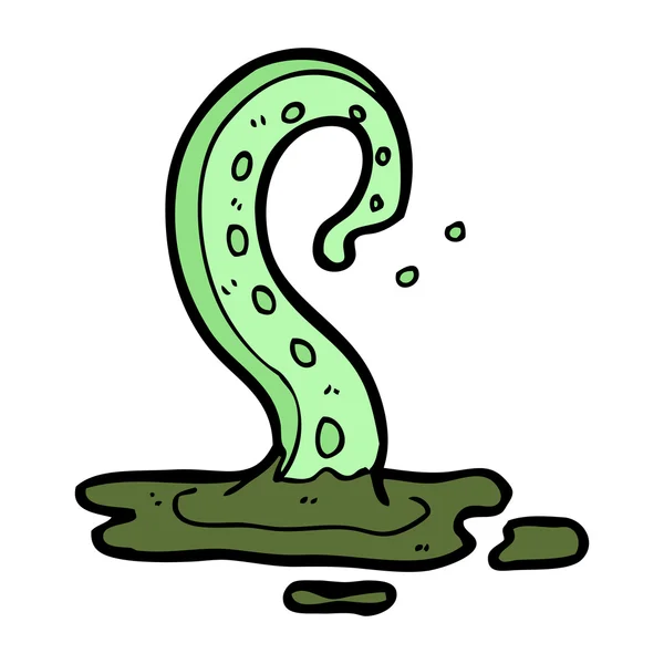 Fantomatique tentacule dessin animé — Image vectorielle