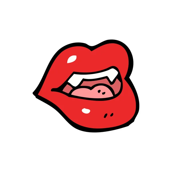 Cartoon red lips — Stock Vector