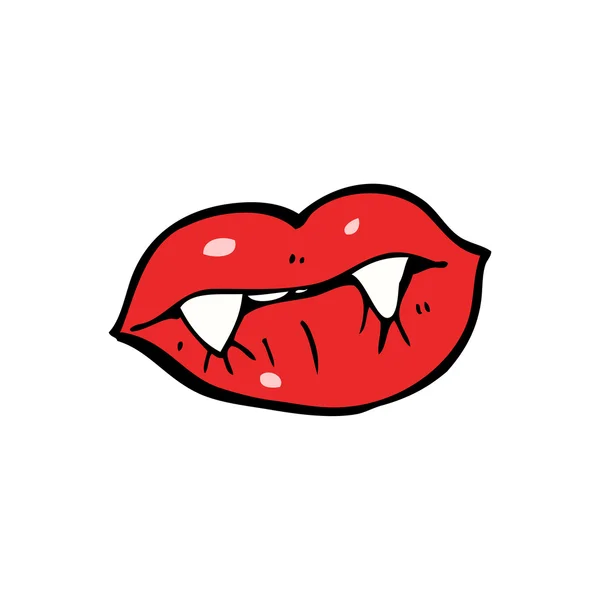 Dibujos animados labios rojos — Vector de stock