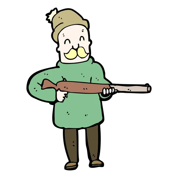 Hunter cartoon — Stockvector