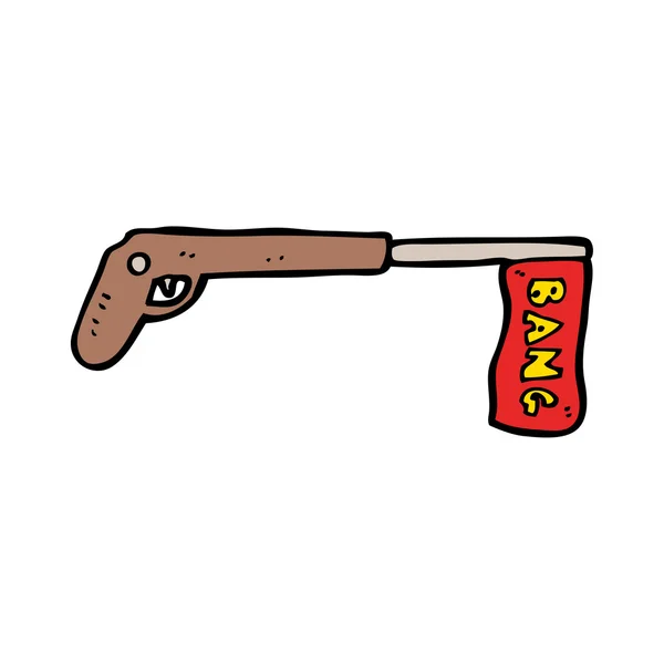 Cartoon joke pistol — Stock Vector